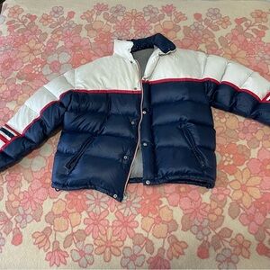 Vintage Ralph Lauren Polo Sport Navy and White Puffer Jacket size M